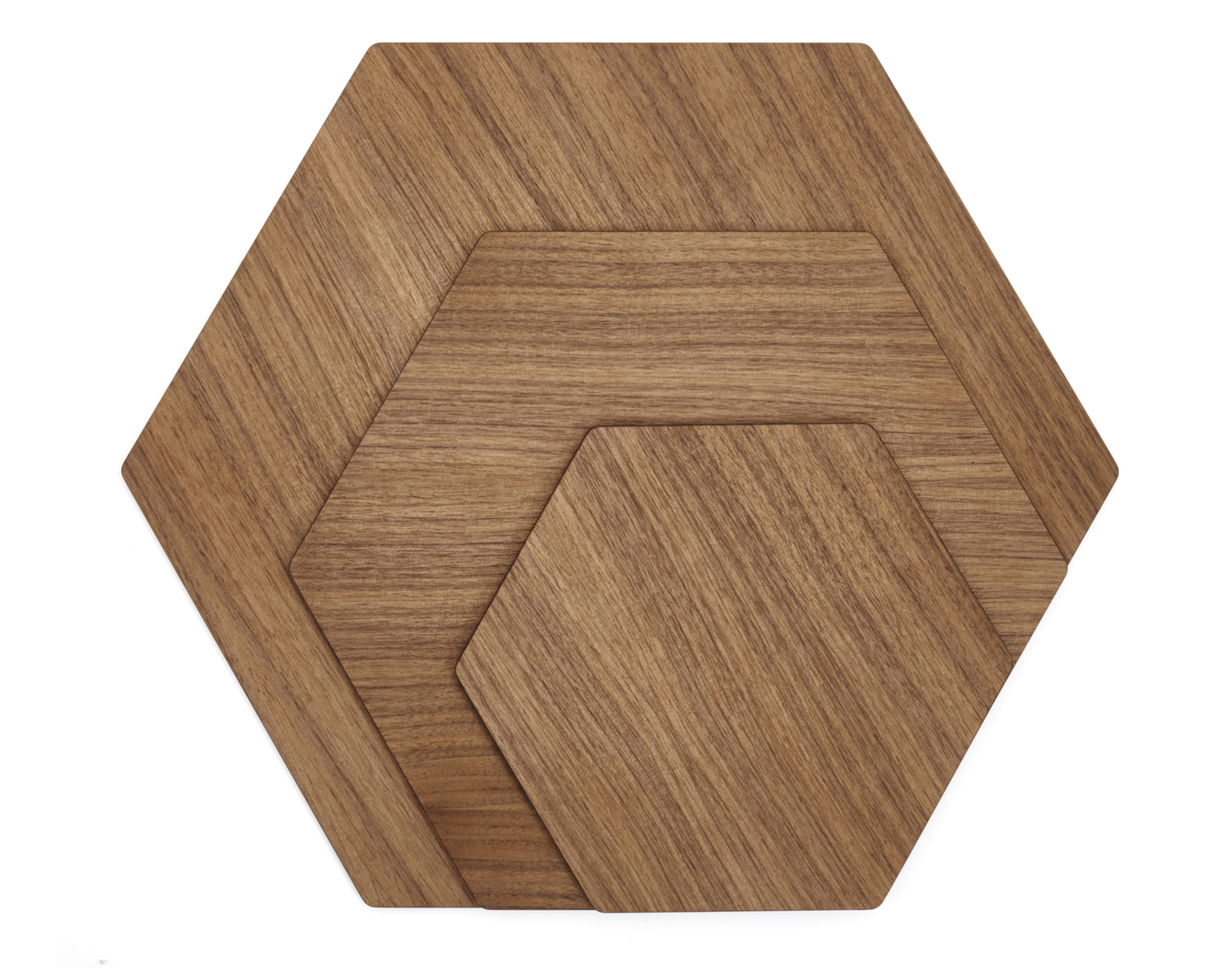 epicurean-serving board-display hexagon series-walnut-slate-sizes